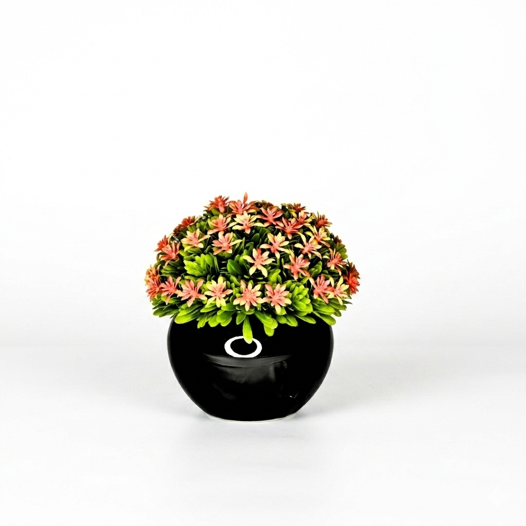 : The "Midnight Bloom" Faux Floral Accent