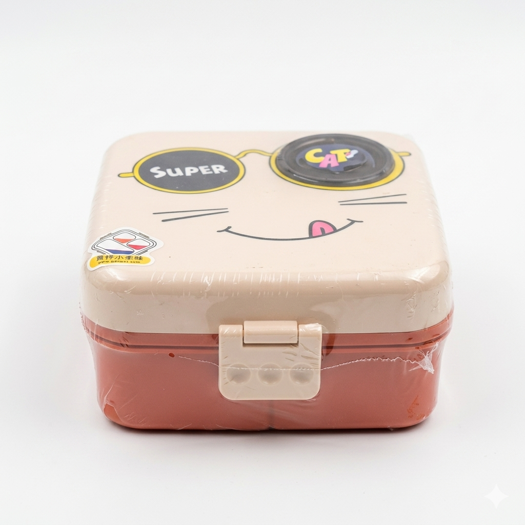 Cute Cat Face Kids Lunch Box