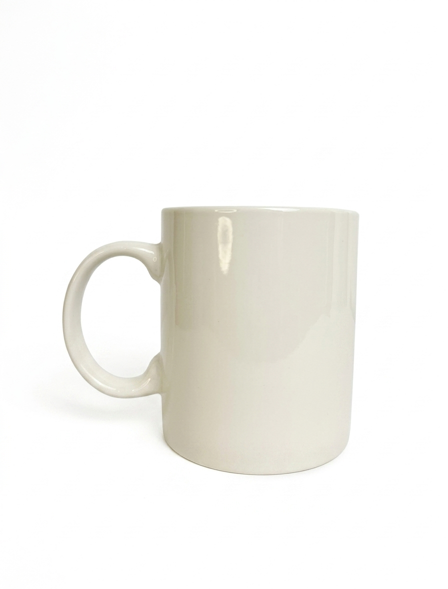 Classic Plain White Ceramic Coffee Mug