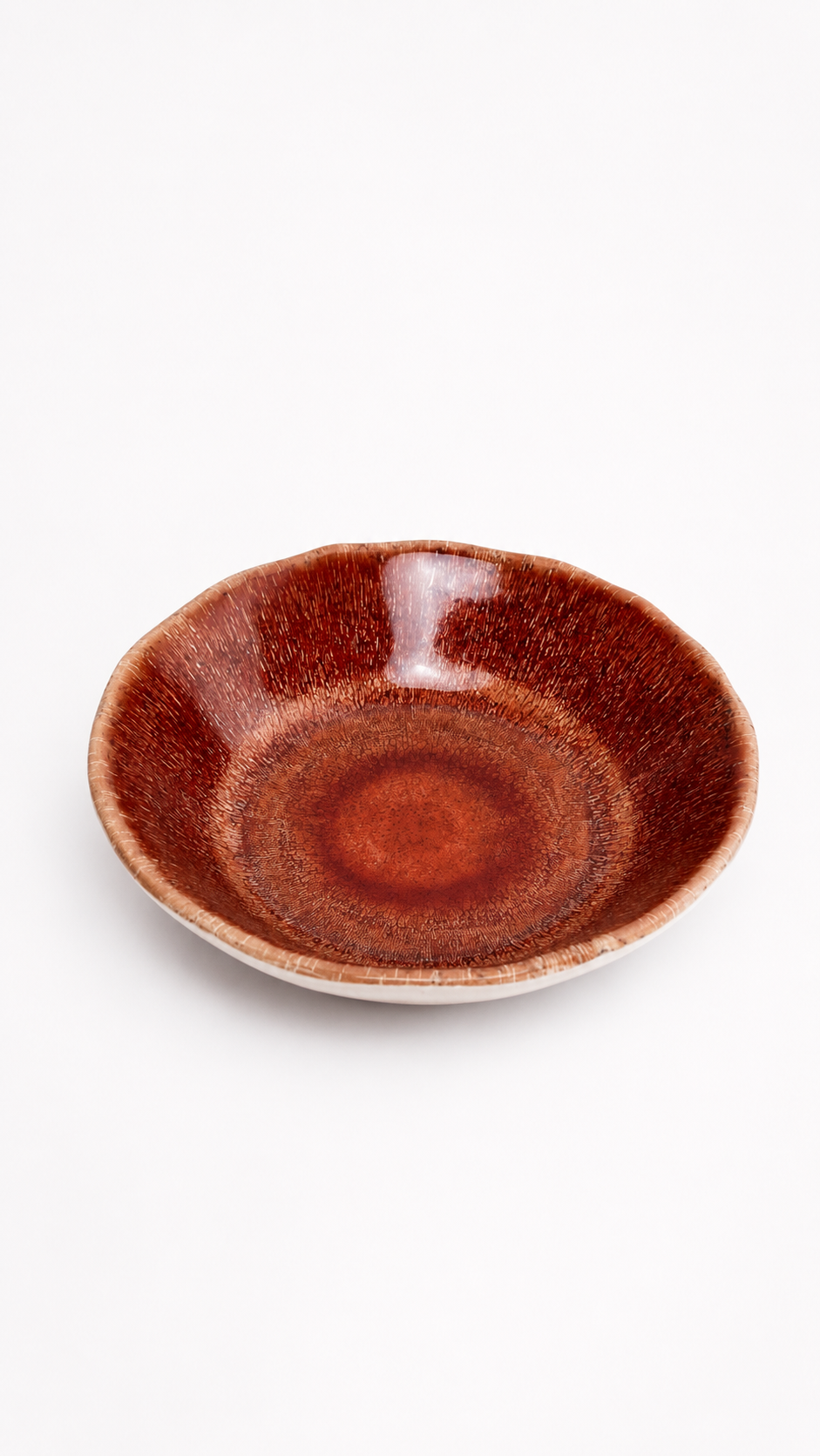 Artisanal Reactive Glaze Ceramic Bowl – Warm Earthy Terracotta
