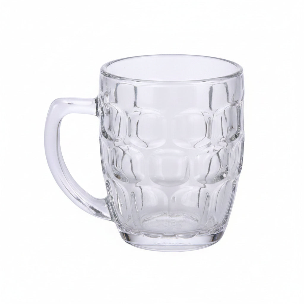 Clear Embossed Glass Mug Set – 250ml