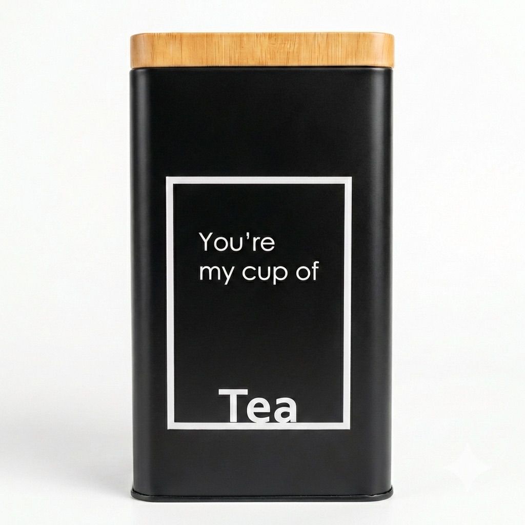 Inspirational Matte Black Tea Tin