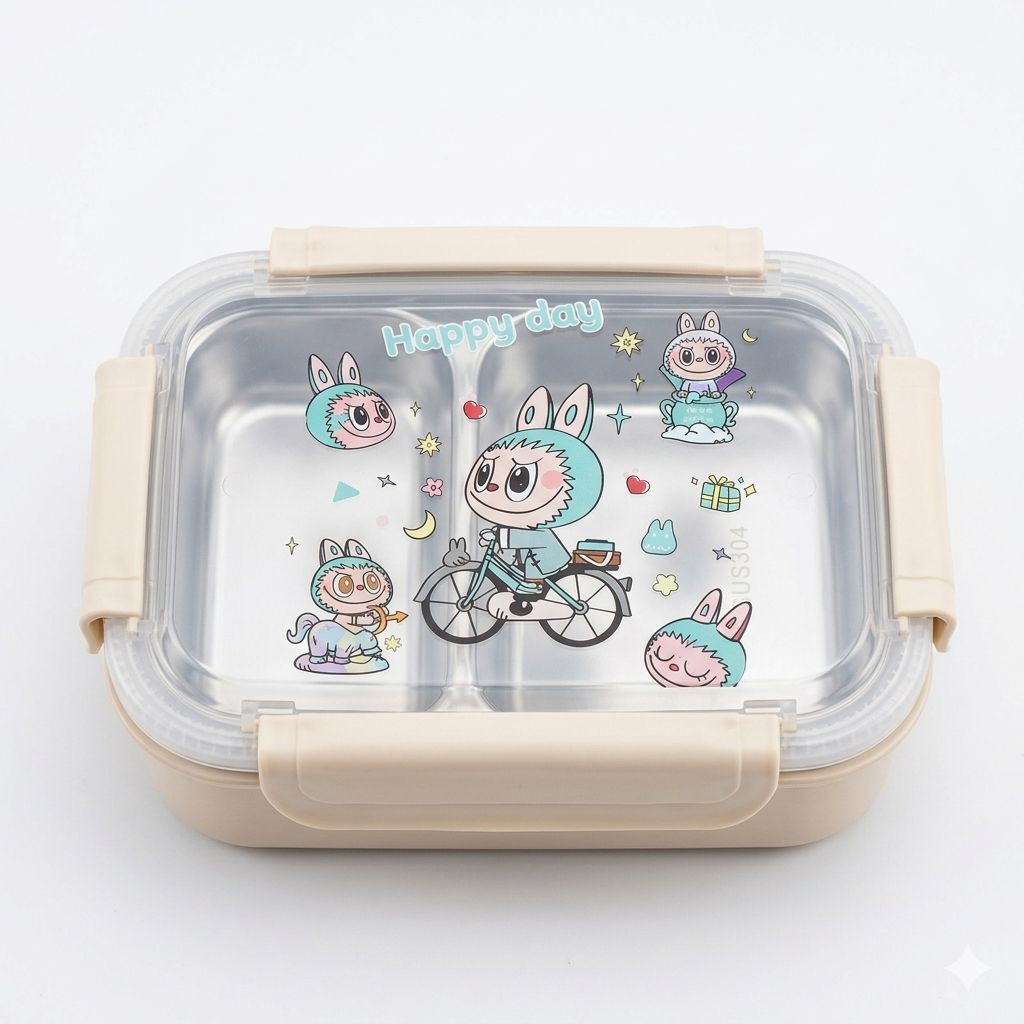 Cute Cartoon Stainless Steel Kids Lunch Box