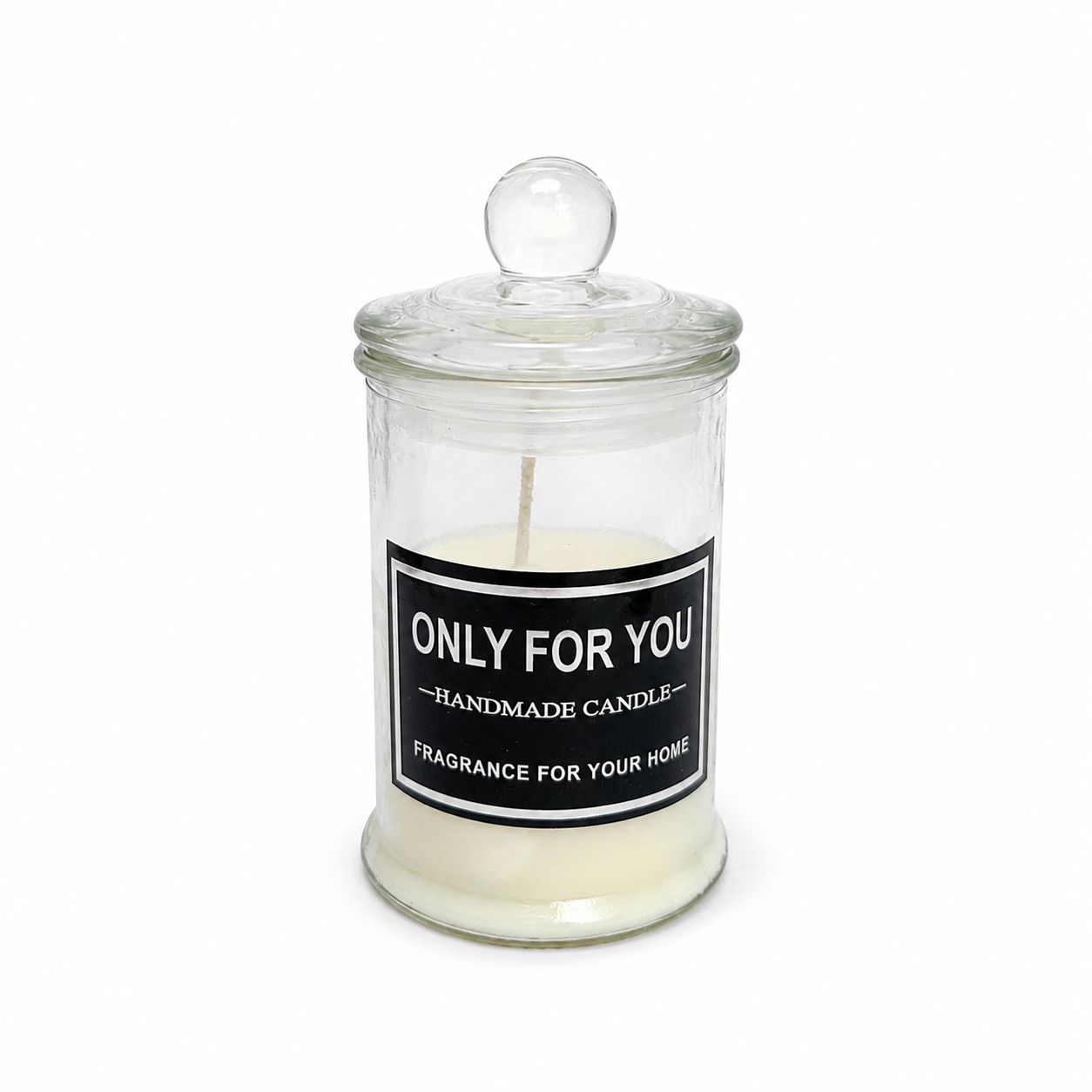 Luxury Handmade Scented Candle in Glass Jar with Lid