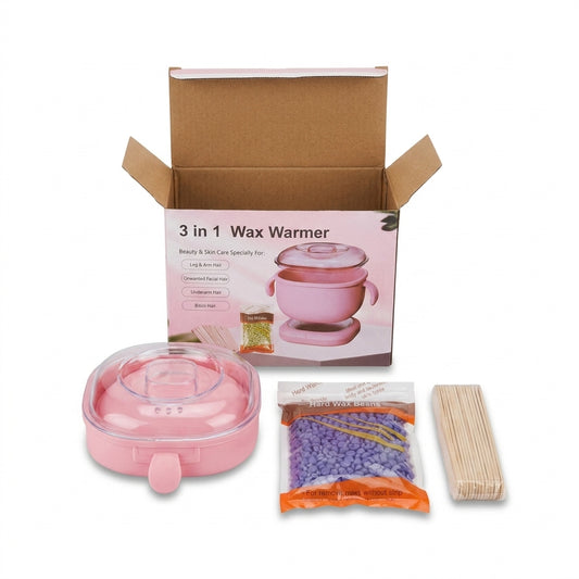 3-in-1 Electric Wax Warmer Hair Removal Kit