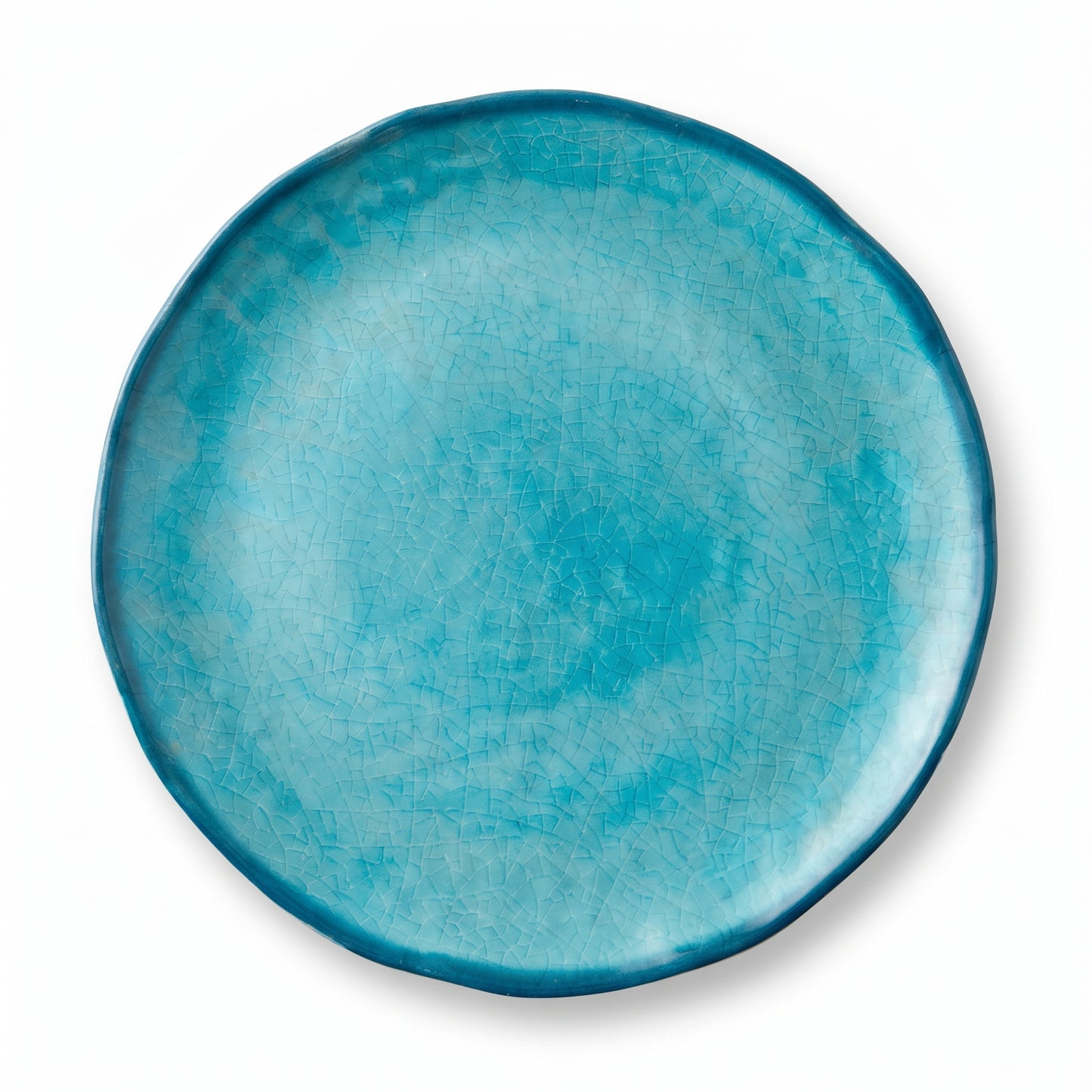 Round Plate with Dense Intersecting Web Pattern