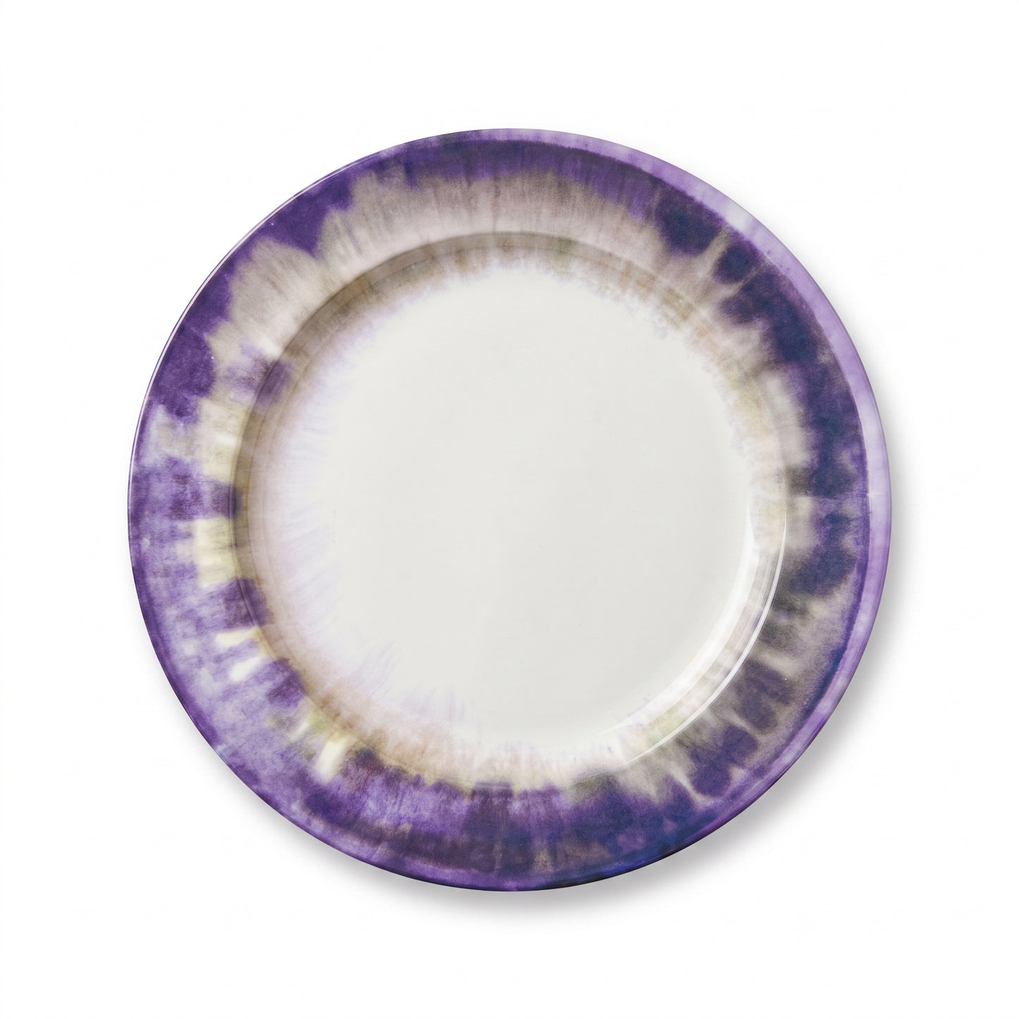 Round Plate with Radiating Contrast Border