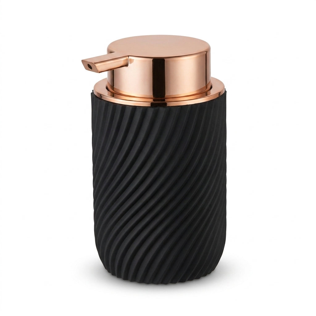 Swirl Textured Liquid Dispenser with Metallic Pump