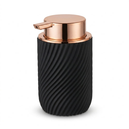 Swirl Textured Liquid Dispenser with Metallic Pump