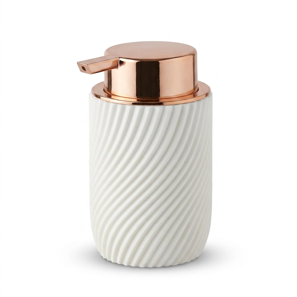 Swirl Textured Liquid Dispenser with Metallic Pump