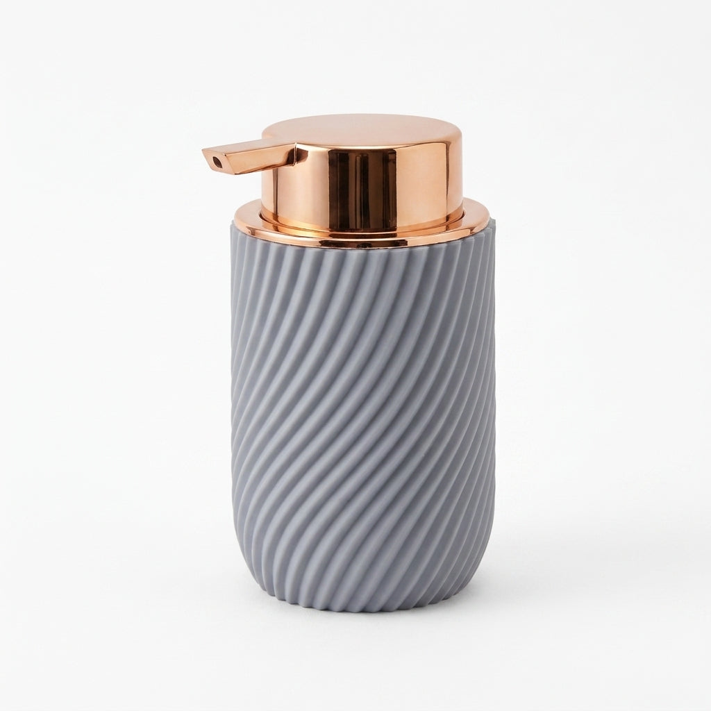 Swirl Textured Liquid Dispenser with Metallic Pump