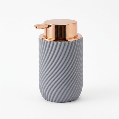 Swirl Textured Liquid Dispenser with Metallic Pump