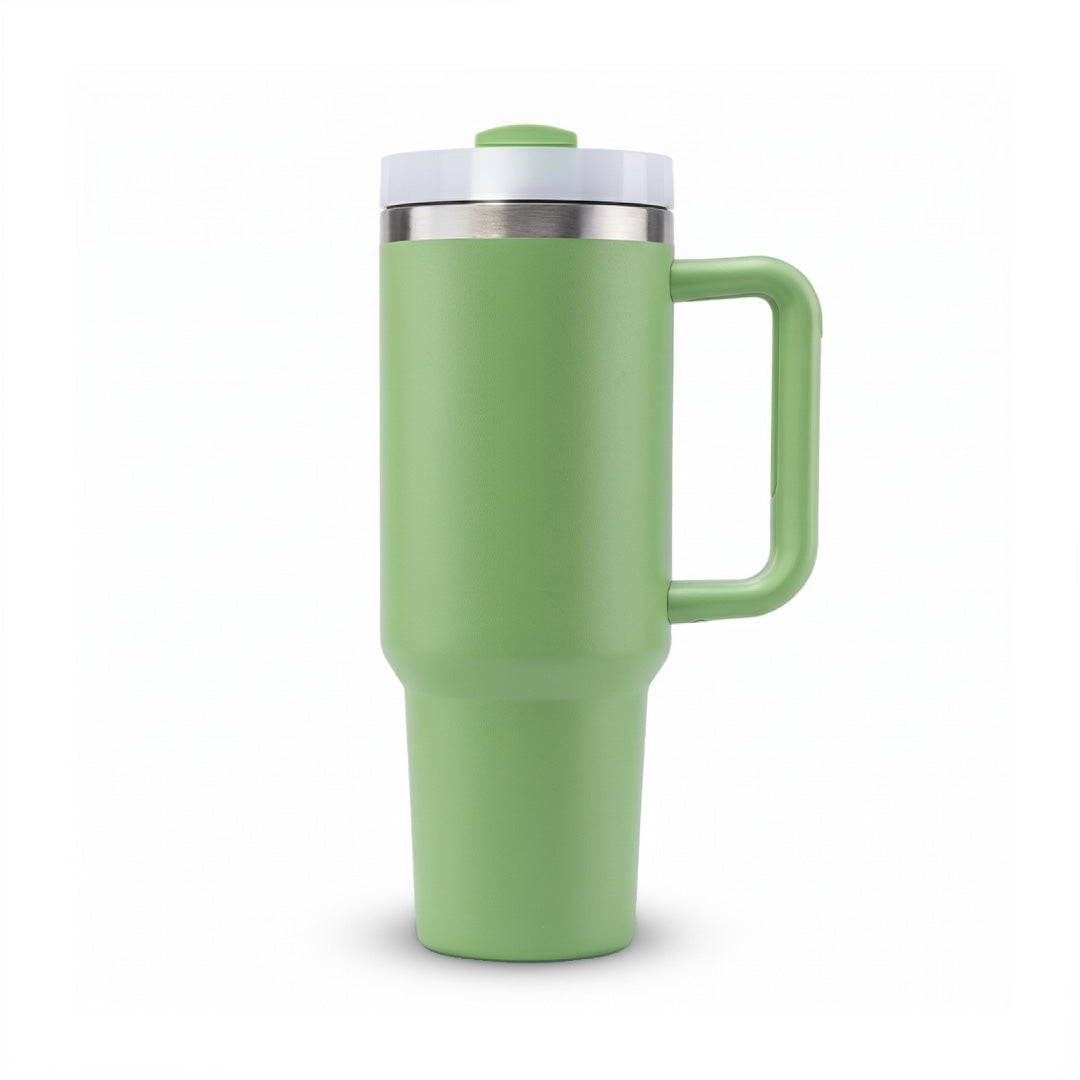 Premium 40oz Insulated Tumbler with Handle & Straw