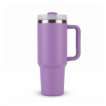 Premium 40oz Insulated Tumbler with Handle & Straw