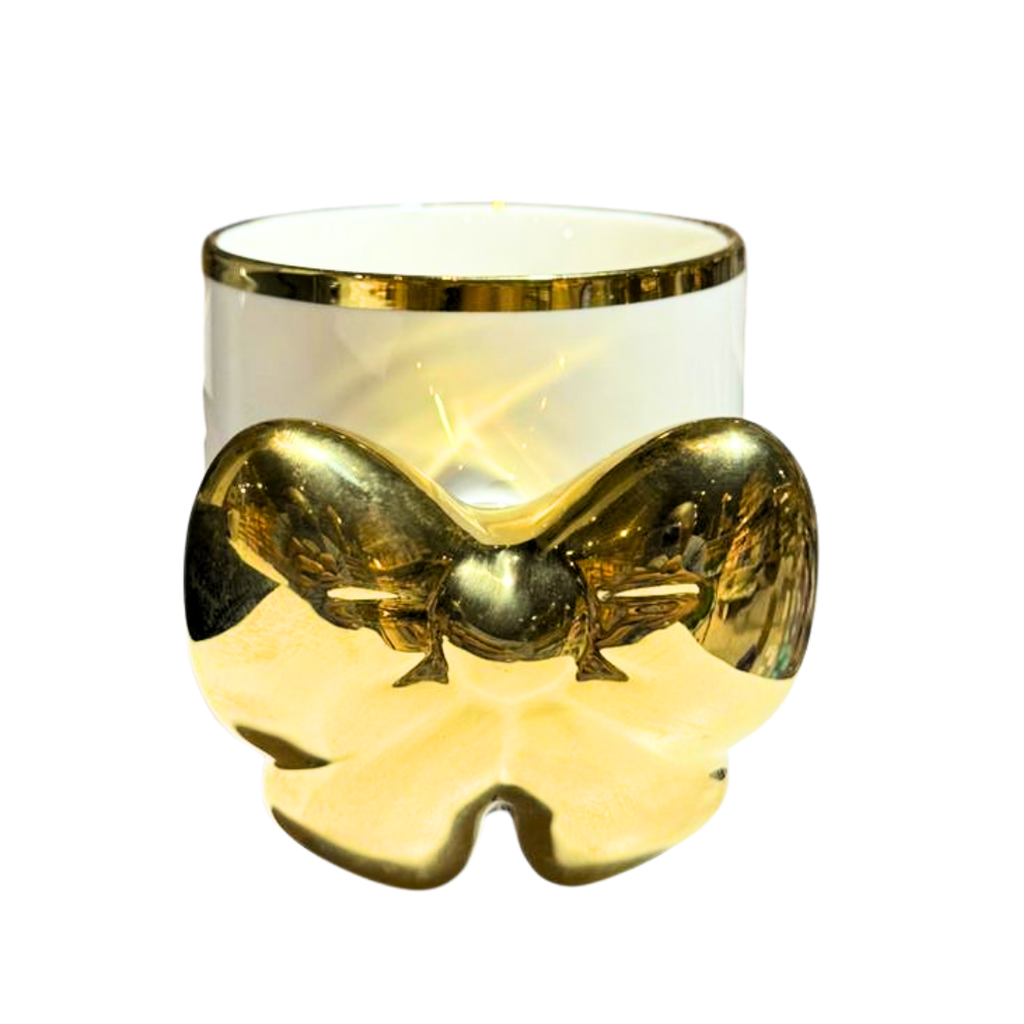 Elegant Ceramic Mug with Gold Heart Handle