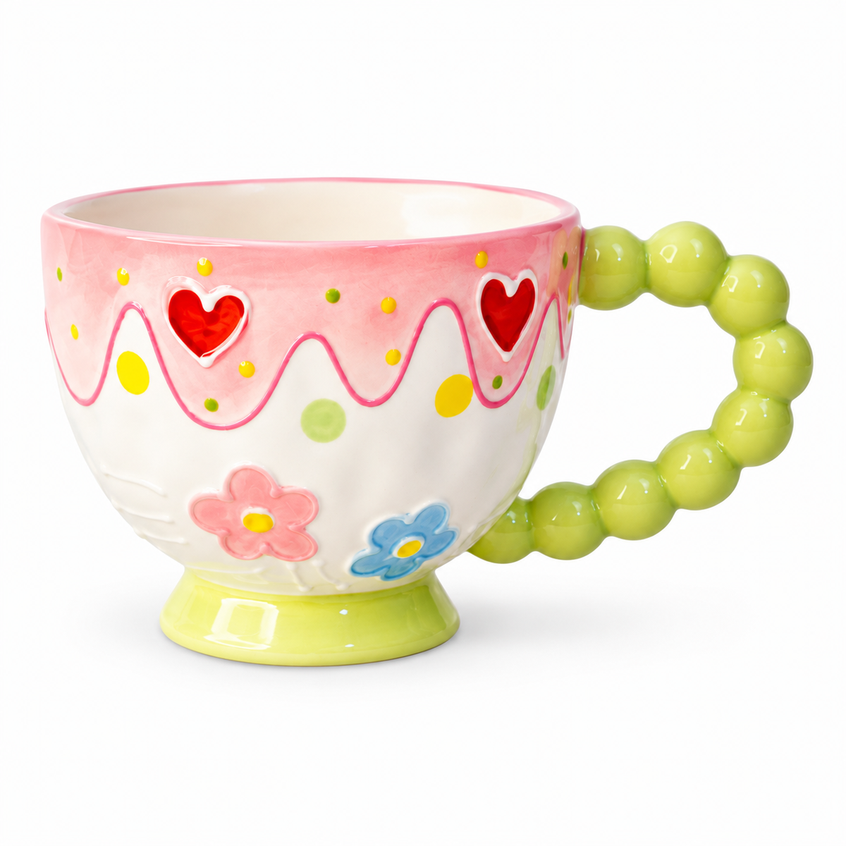 Handcrafted Ceramic Mug – Colorful Floral Collection