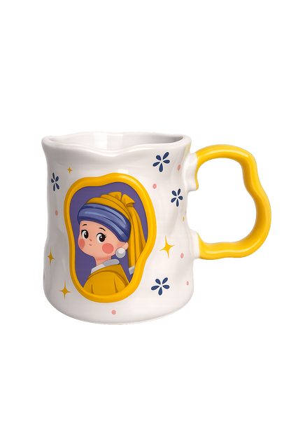 Artistic Floral Ceramic Mug