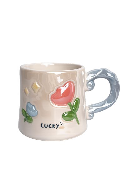 Lucky Floral Ceramic Mug