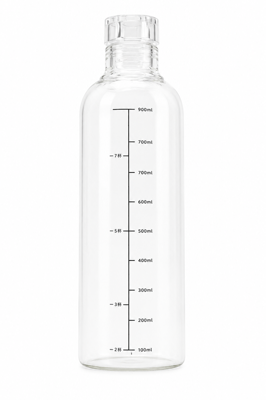 Transparent Measuring Water Bottle with Volume Markings