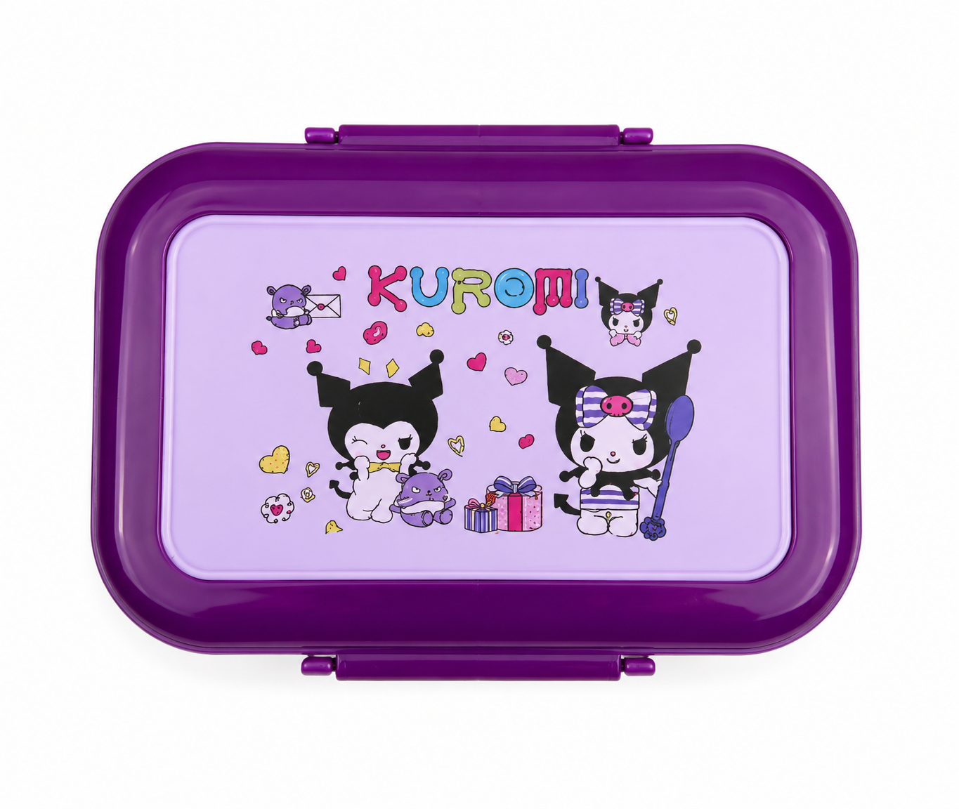 Cute Pink Cartoon Lunch Box with Lock Lid