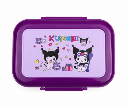Cute Pink Cartoon Lunch Box with Lock Lid
