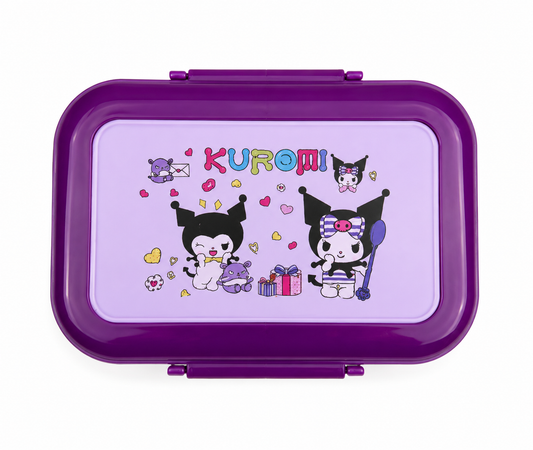 Cute Pink Cartoon Lunch Box with Lock Lid