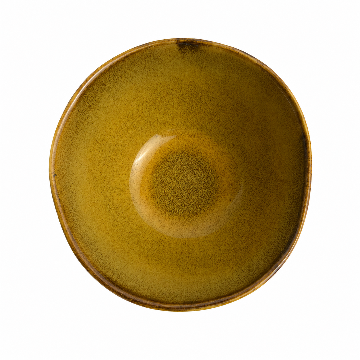 Rustic Mustard Ceramic Serving Bowl