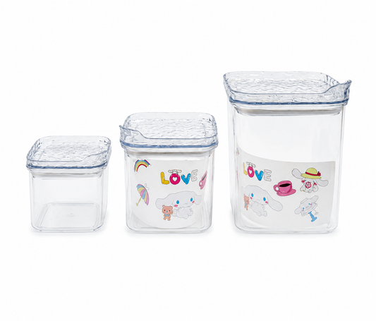 Cute Airtight Food Storage Container Set – 3 Pieces