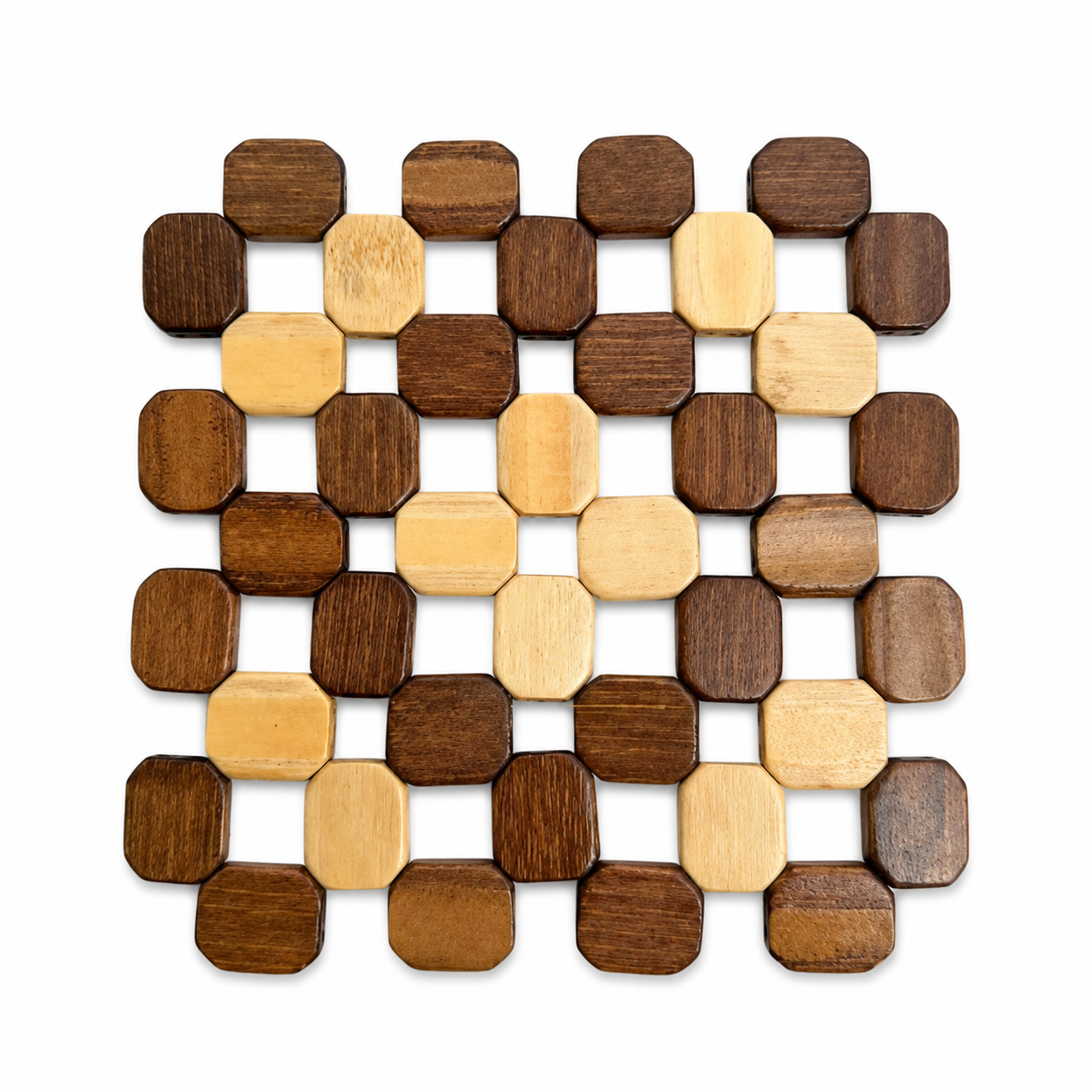 Handcrafted Wooden Heat Resistant Trivet Mat