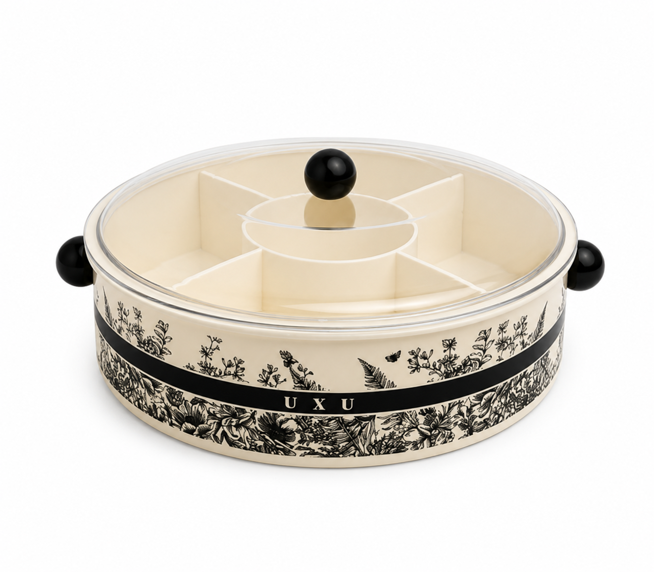 Luxury Rotating Snack & Candy Serving Tray with Lid