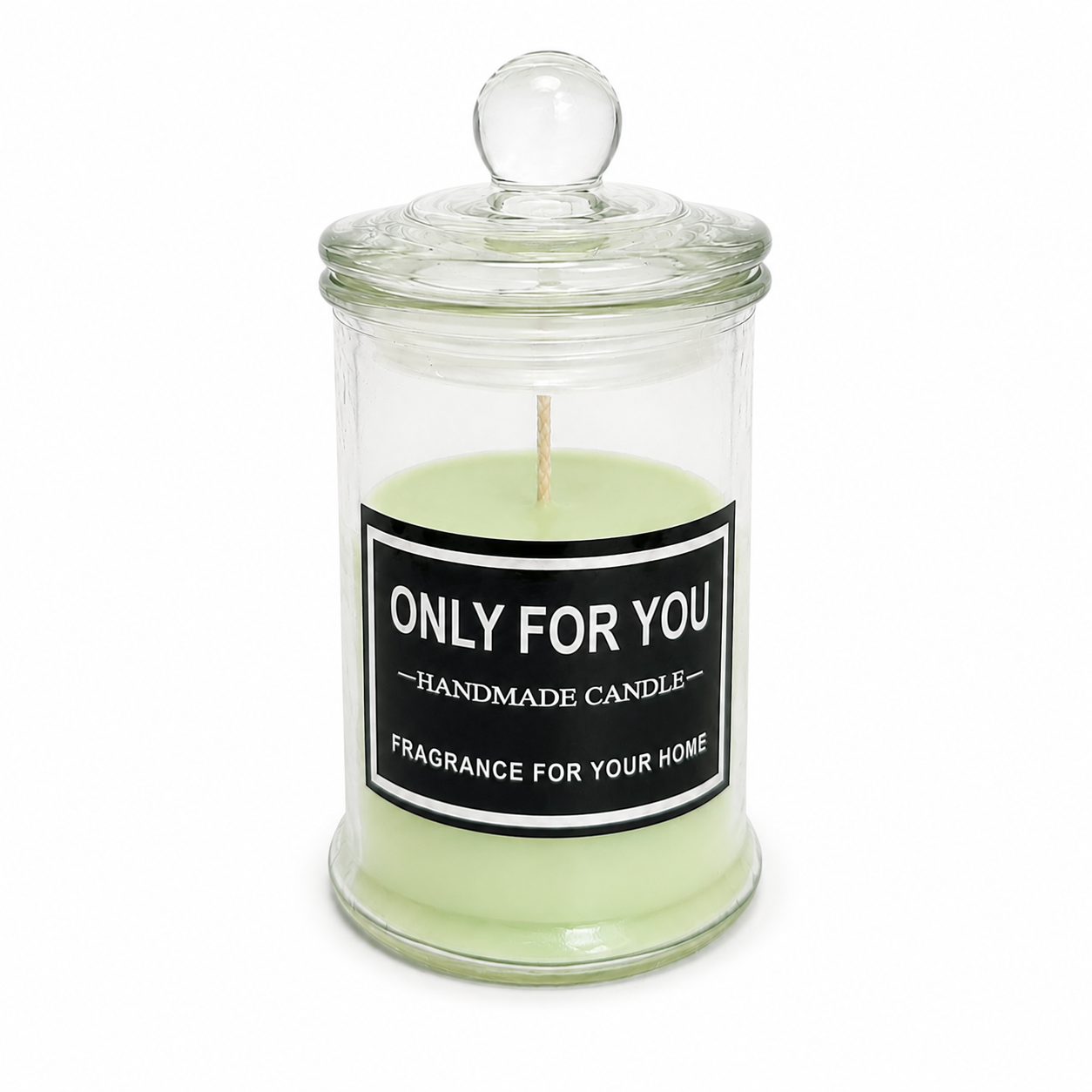 Luxury Handmade Scented Candle in Glass Jar with Lid