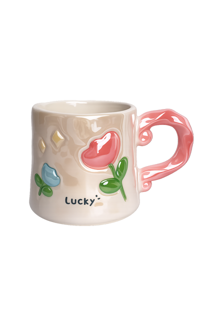 Lucky Floral Ceramic Mug