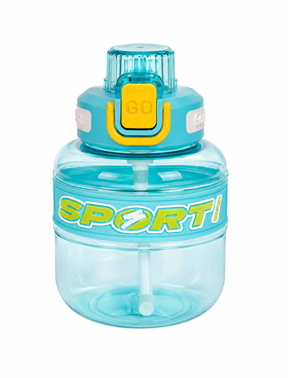 Sport Style Water Bottle with Straw & Flip Lock Lid