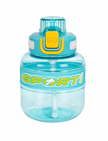 Sport Style Water Bottle with Straw & Flip Lock Lid