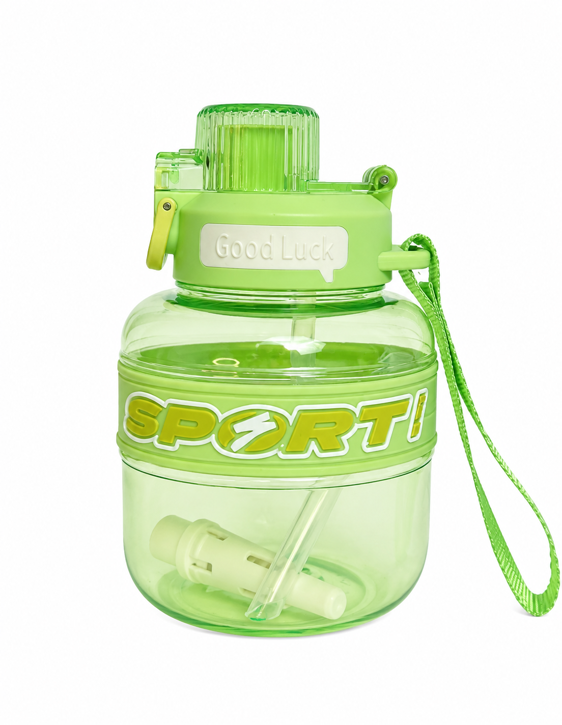 Sport Style Water Bottle with Straw & Flip Lock Lid
