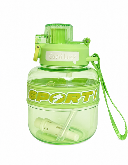 Sport Style Water Bottle with Straw & Flip Lock Lid