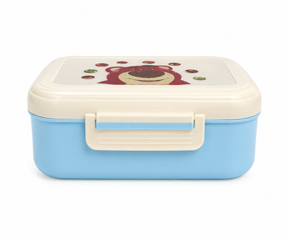 Cute Pink Cartoon Lunch Box with Lock Lid