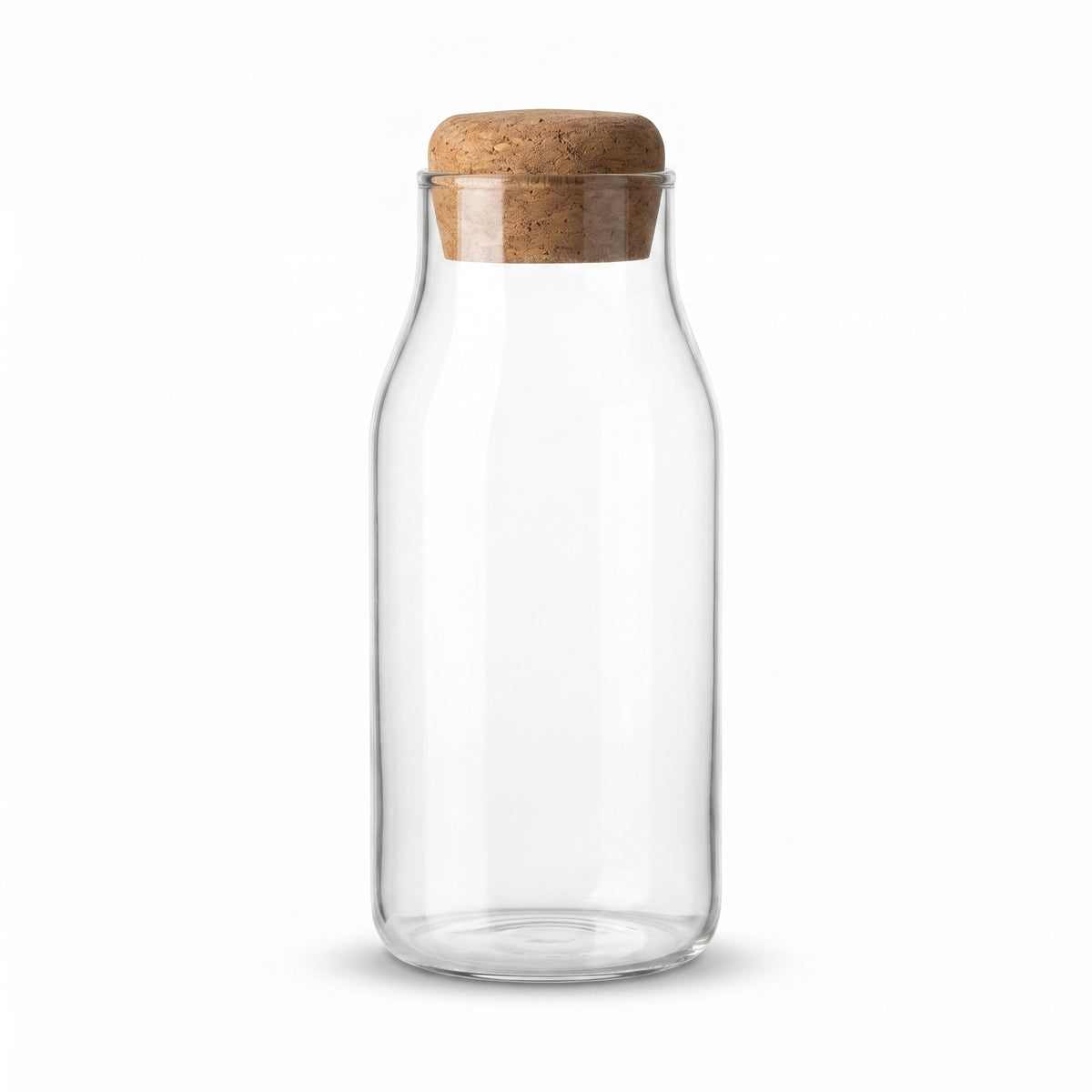Glass Storage Bottle with Cork Stopper Lid