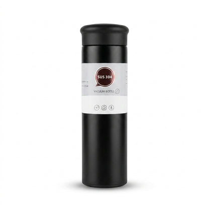 Stainless Steel Vacuum Bottle – Leather Strap Travel Flask