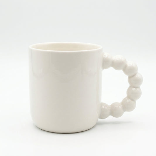Bubble Handle Mug – Beaded Ring Design Ceramic