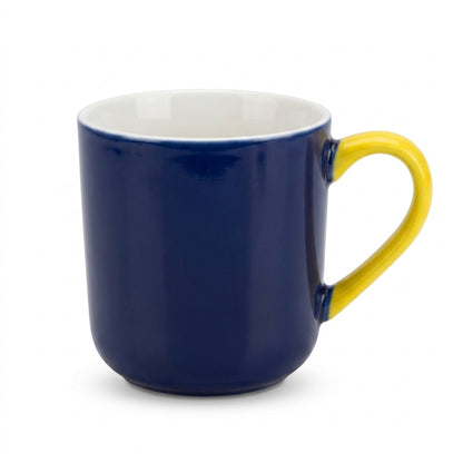 Two-Tone Ceramic Mug – Contrast Color Handle Design
