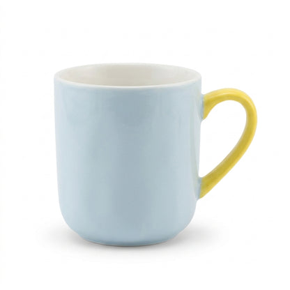 Two-Tone Ceramic Mug – Contrast Color Handle Design