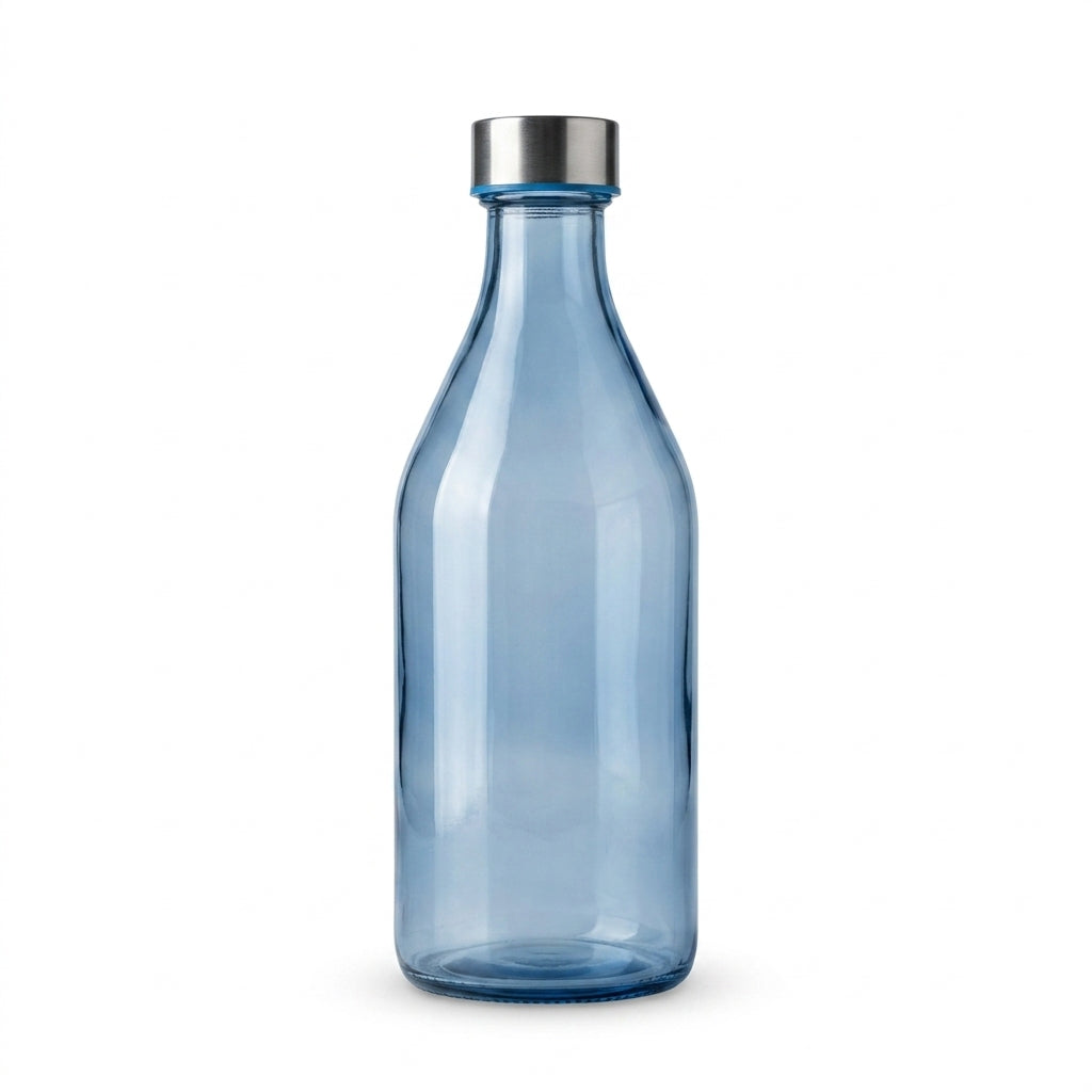 Glass Bottle with Stainless Steel Screw Cap