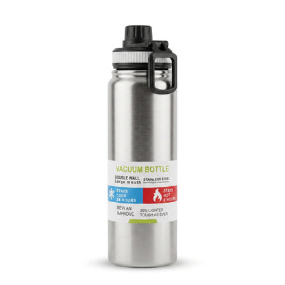 Insulated Sports Water Bottle – Wide Mouth with Carry Handle 800 ML