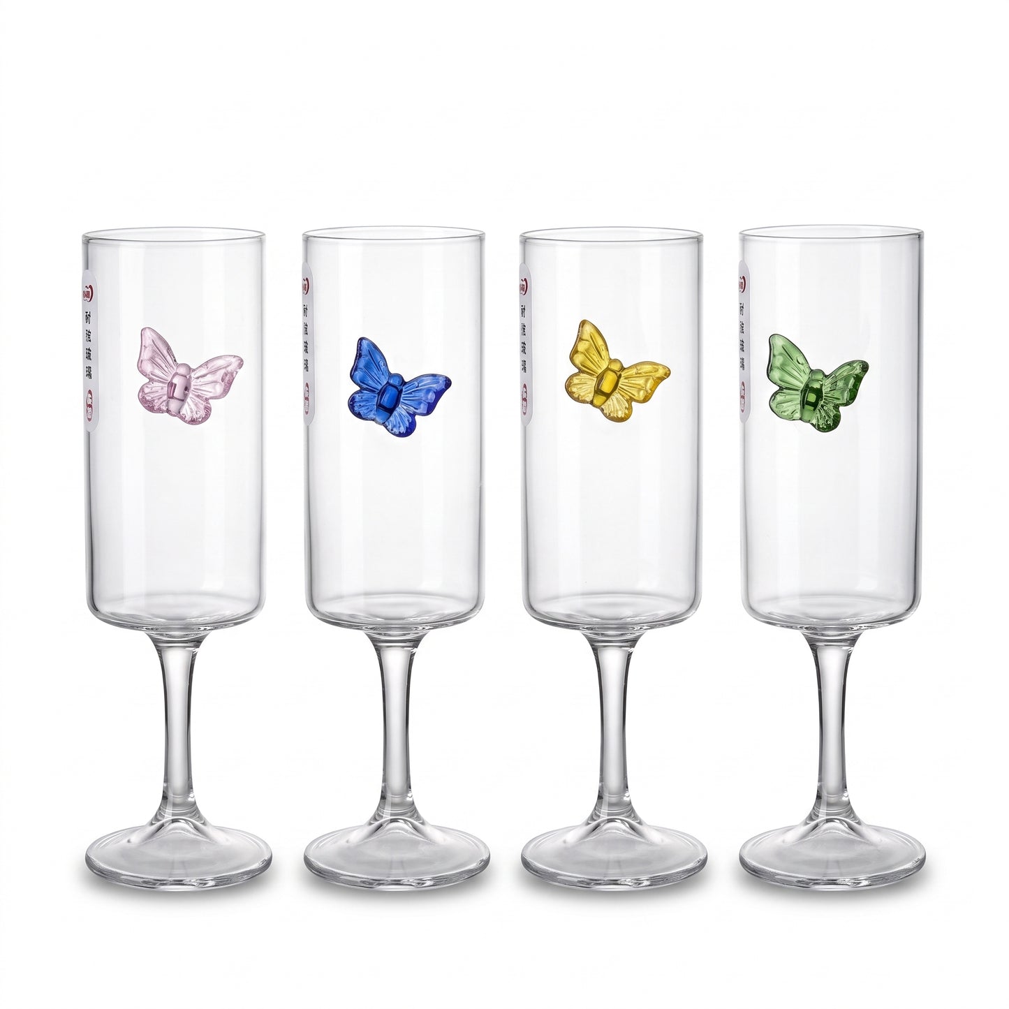 3D Butterfly Stem Glass Set