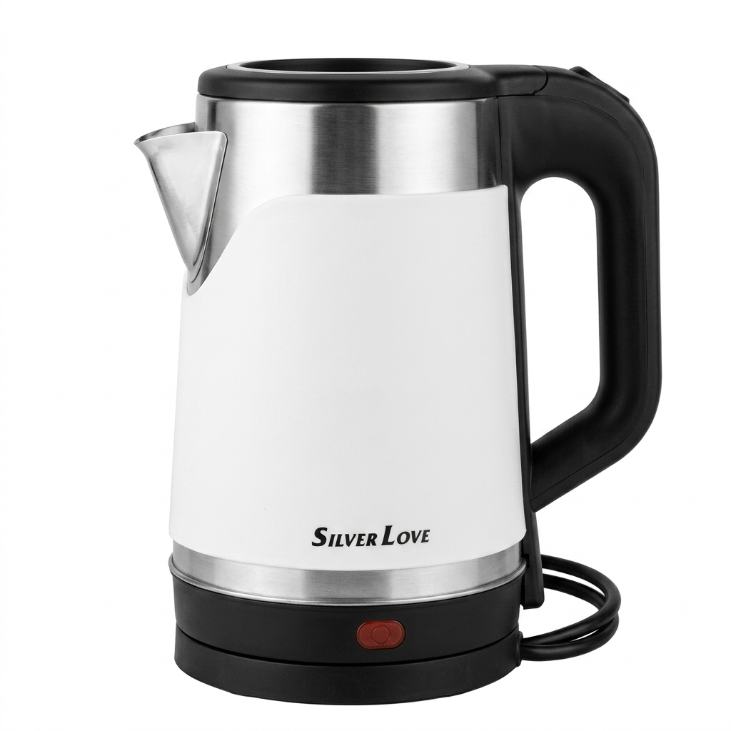 Silver Love Electric Stainless Steel Kettle