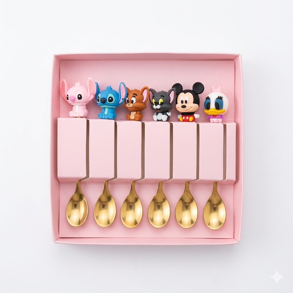 Cute Cartoon Character Dessert Spoon Set