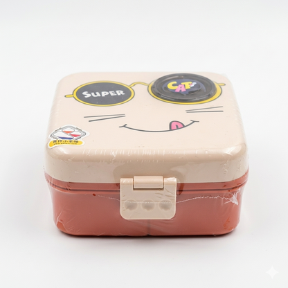 Cute Cat Face Kids Lunch Box