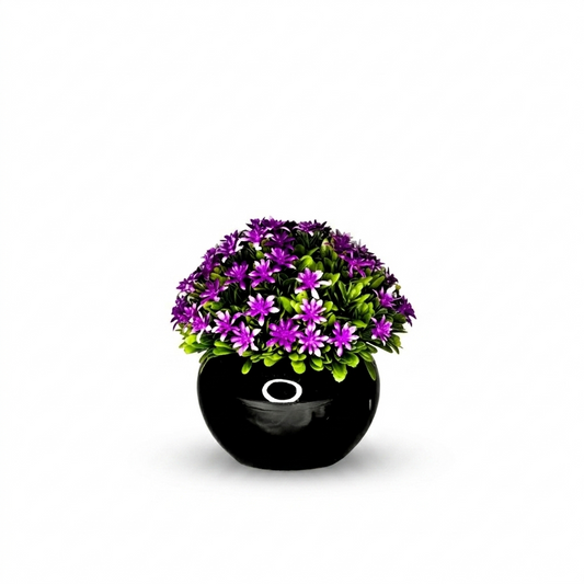 : The "Midnight Bloom" Faux Floral Accent