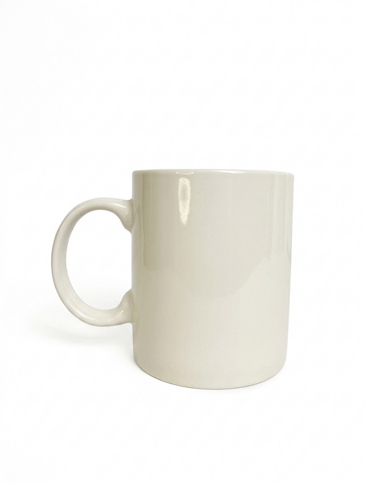 Classic Plain White Ceramic Coffee Mug